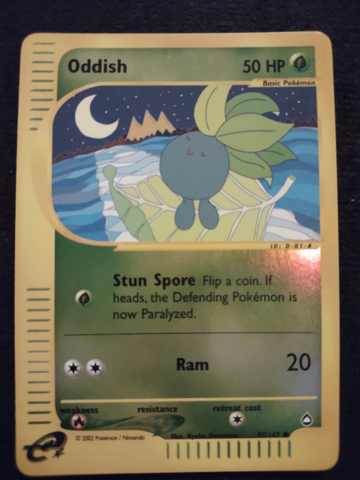 Oddish 97/147 Reverse Holo Pokemon Trading Card Game eCard Aquapolis Near Mint