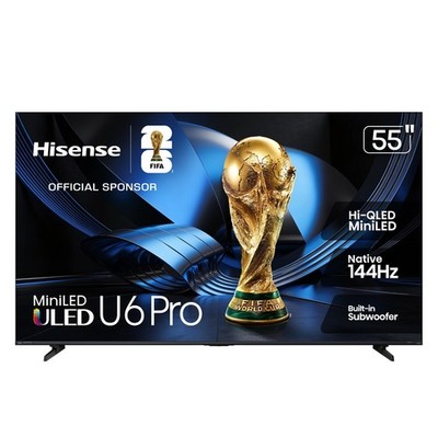 Hisense 55-Inch U6 Pro Series ULED 4K Smart VIDAA TV 55U6SV PRO Mini-LED Dolby V