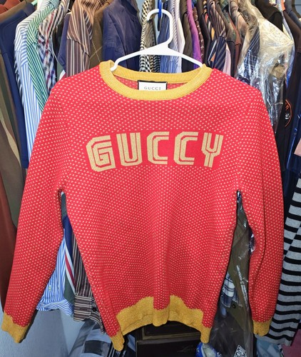 Gucci, Maglione donna Gucci 'Sega' logo vintage taglia M Made in Italy! RARO! 100% lana