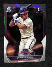 2023 Bowman Draft - Devin Saltiban Chrome Refractor 1st Bowman #BD-2 Phillies