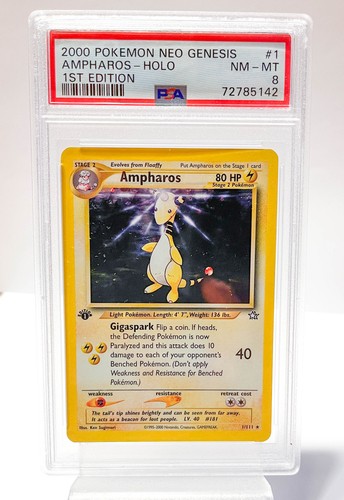Ampharos (1st Edition) graded PSA 8 for sale on eBay