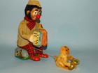 ACCORDION PLAYER HOBO BATTERY TOY ALPS JAPAN — photo 1