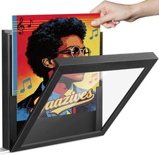 tutata Vinyl Record Frame, Wall-Mounted Record Album Frame, Front-Opening Record