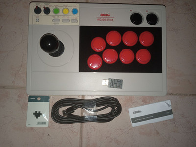 New 8Bitdo Arcade Stick for Nintendo Switch & PC Bluetooth 2.4g Open Box