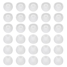 60Pcs Memory Foam Earbud Tips 12mm / 0.47" Medium Ear Bud Tips Transparent White