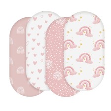 Bassinet Sheets 4 Pack, Bassinet Sheets for Baby Boy and Girl, Bassinet Neutr...
