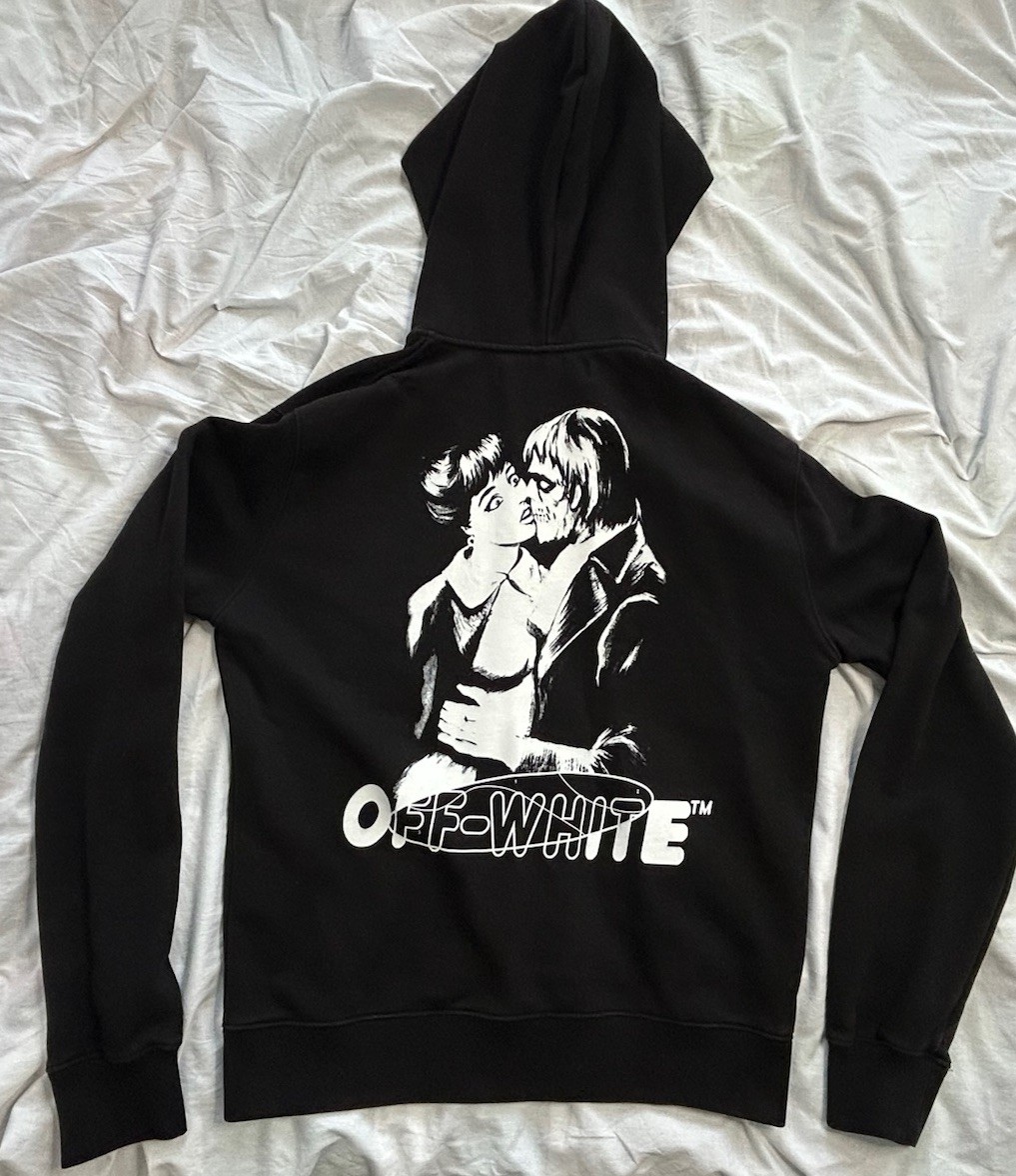Oversized Hoodie Off White Kiss Over Hoodie Off-White Black Kiss