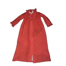 Vintage Her Majesty Night Gown Women Sz 8 Red Made In USA Maxi