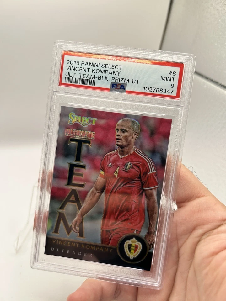 2015 Panini Select Vincent Kompany 黑色 Prizm 1/1 比利时曼城 — 第 3/4 张图片
