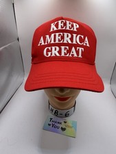 Keep America Great 45 Trump 2020 Red Snapback Hat Cap USA Made Cali Fame NWT