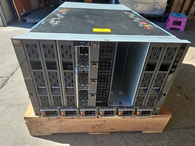 Dell MX7000 8 Slot Blade Chassis   Full PSU/Fans, 2x KXGJY Management Module