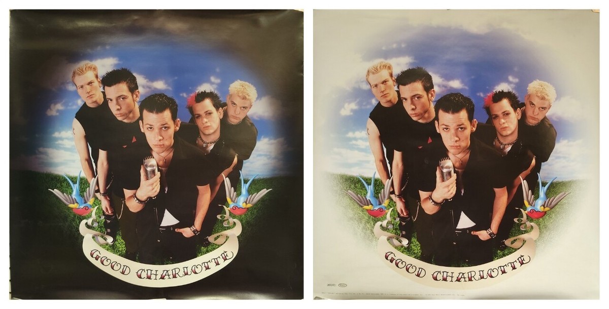 Good Charlotte 2000 Self Titled 2 sided promo poster Excellent New
