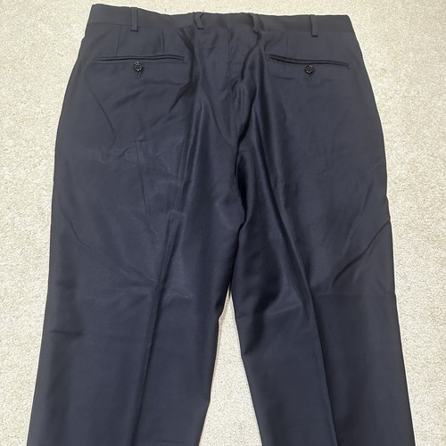 Emporio Armani Dress Pants 34x31 Blue 100% Wool Trousers - Picture 4 of 15
