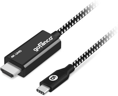 4K 60Hz USB Type C to HDMI 2.0 6.6Ft Braided Adapter Cable   Home Office - Work