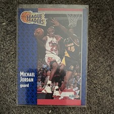 Fleer 1991-92 League Leaders Michael Jordan #220 Chicago Bulls Basketball