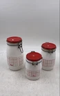 Vintage Wheaton Milk Glass Glassware Storage Sugar Coffee Tea Canisters Lot Of 3