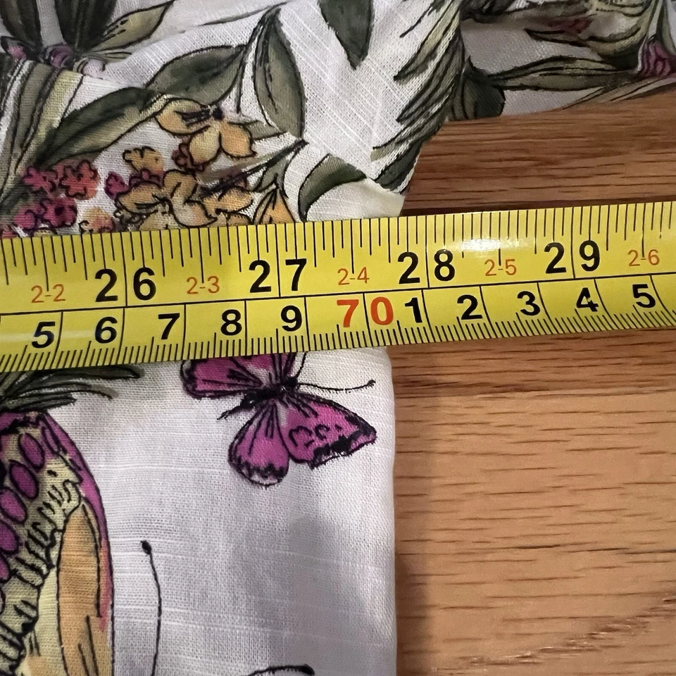 Lane Bryant Shirt Womens 20 Floral Butterfly No-Peek Buttons 3/4 Sleeve Plus - image 3 of 4