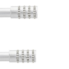 Pair Of Curtain Pole Finials Chrome 19mm Diameter
