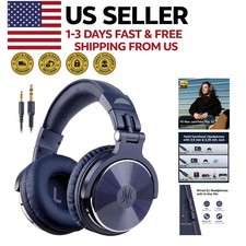 Studio Monitor DJ Headphones 50mm 1/4"-3.5mm Dark Blue