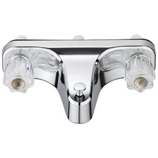Off- Set Mobile Home Tub/Shower Faucet, Chrome/Acrylic