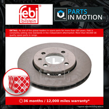 Image of 2x Brake Discs Pair Vented Front 256mm 43841 Febi Set 1S0615301 1S0615301H New