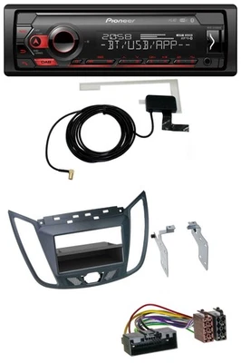 Pioneer DAB USB MP3 Bluetooth Autoradio für Ford C-Max / Kuga - dunkelgrau - Bild 1 von 4