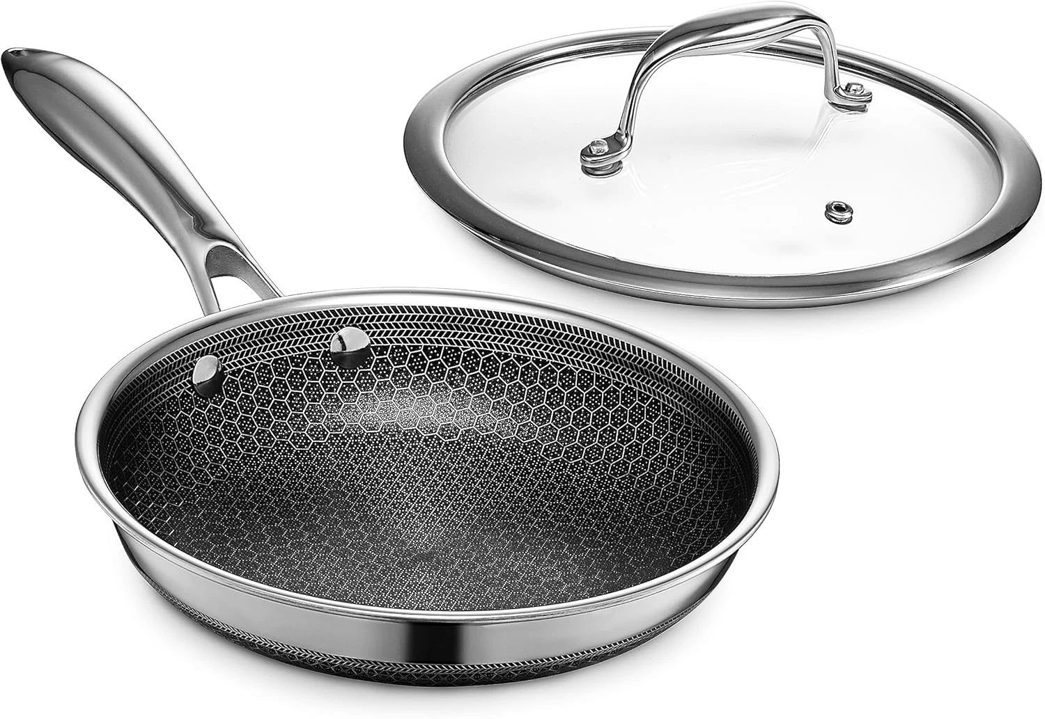 HexClad Hybrid Nonstick 8-Inch Frying Pan with Tempered Glass Lid - $149 MSRP
Opens in a new window