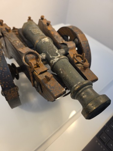 Vintage large cannon figure standing model 50 cm decoration early 70s - Picture 22 of 24