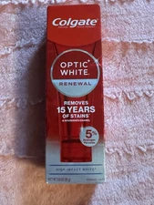Colgate Optic White RENEWAL Teeth Whitening Toothpaste MINT 3 oz Tube 01/26