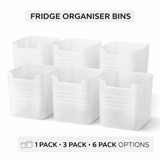 Fridge Organiser Storage Bins Food Vegetable Fruit Drawer Containers Kitchen UK