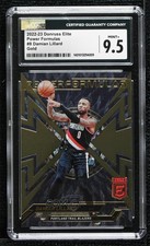 2022 Donruss Elite Power Formulas Gold 2/10 Damian Lillard #8 CGC 9.5 Mint+ 04cw