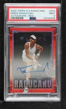 PSA/DNA 2022 Topps X Rising Ace Retrospective Red 9/10 Emma Raducanu Auto 06bg