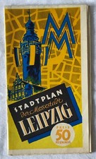 Plan miasta targowego LEIPZIG 1955 wydany przez lipski urząd targowy kucharz