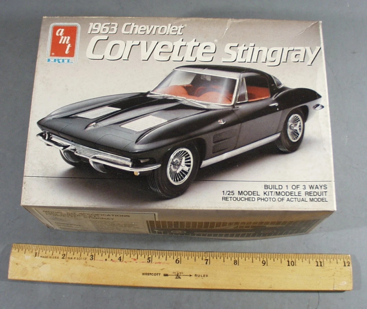 AMT ERTL 1963 CHEVROLET CORVETTE STINGRAY 1 OF 3 KIT 6520 COMPLETE UNBUILT
