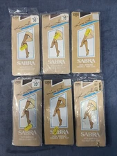 6 Sabra Knee Hi Non Binding Double Knit Reinforced Toe Stockings NEW 8.5-11 u-1E