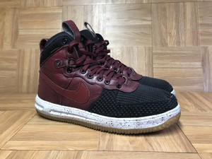 RARE-Nike-Lunar-Air-Force-1-Duckboot-Team-Red-Black-Gum-Sz-11-5-805899-002