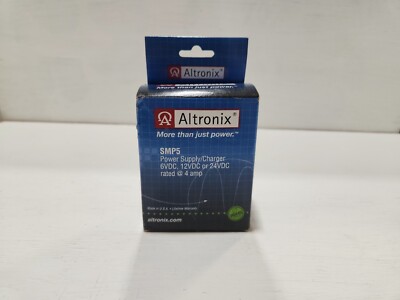 Altronix SMP5 Power Supply Charger 6VDC, 12VDC or 24VDC @ 4 AMPS