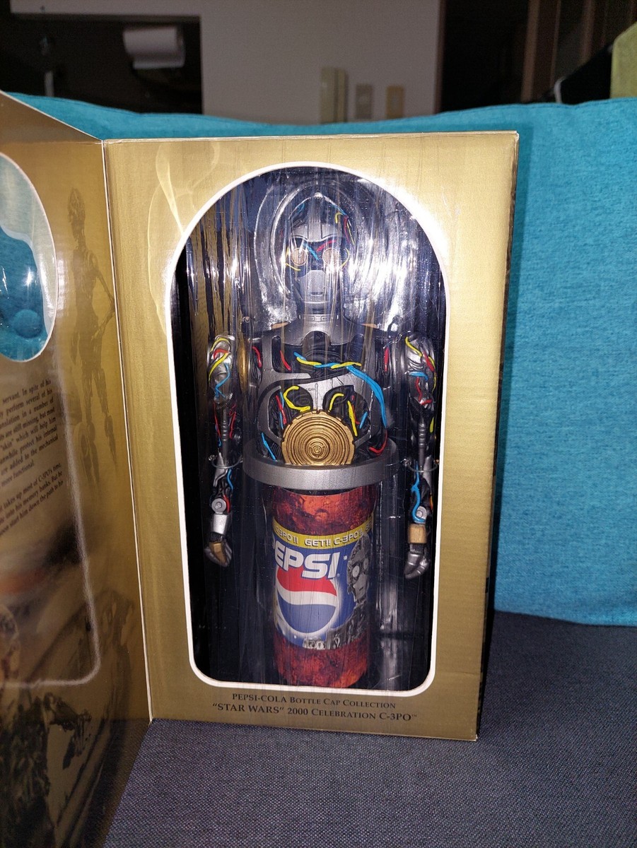 Pepsi-Cola Bottle Cap Collection Star Wars 2000 C-3PO Sound Big 