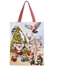 FABRIC AUSSIE CHRISTMAS SANTA TOTE BAG Australian koala gift sack stocking