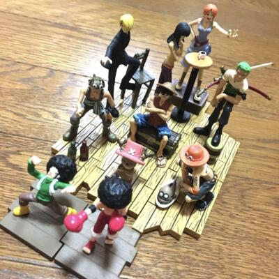 One Piece Diorama Mini Figure Set Luffy Zoro Sanji Nami Ace Usopp