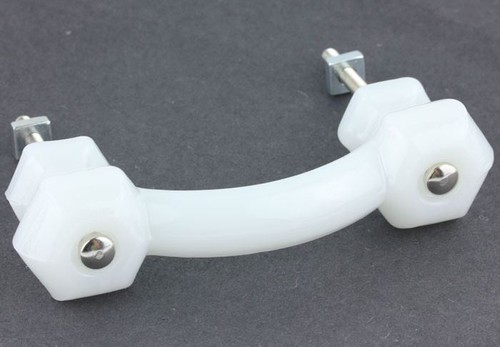 Antico tirante in vetro 3" bianco latte - Foto 1 di 19