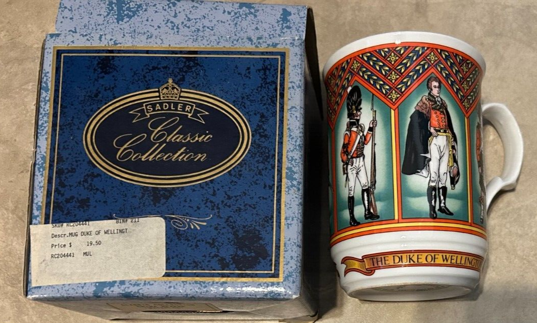 Sadler Classic Collection Duke of Wellington Mug NEW in Box China