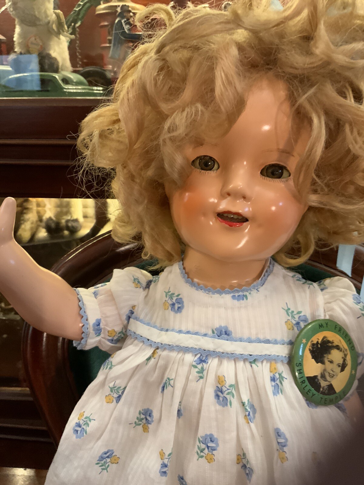 Vintage IDEAL NOVELTY TOY CO SHIRLEY TEMPLE COMPOSITION DOLL 18in MY