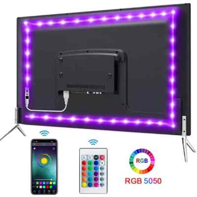 LED USB Backlight 2m TV Hintergrund-Beleuchtung Licht-Band Stripes Streifen RGB