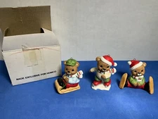 Homco Bear Ornaments