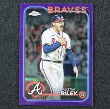 2024 Topps Chrome Logofractor - Austin Riley - /250 - Purple Refractor - Braves