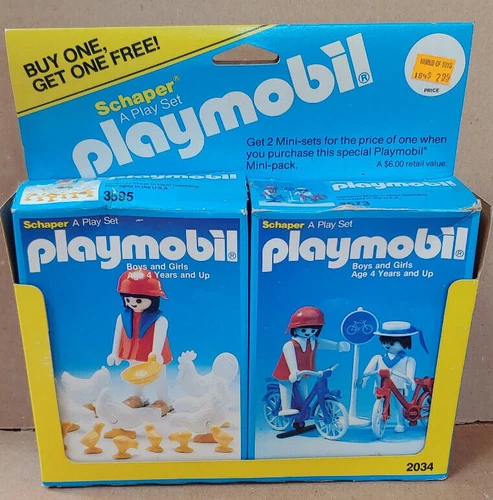 Vintage 80's Playmobil Combo Set 3595 AND 3573 UNOPENED COMPLETE