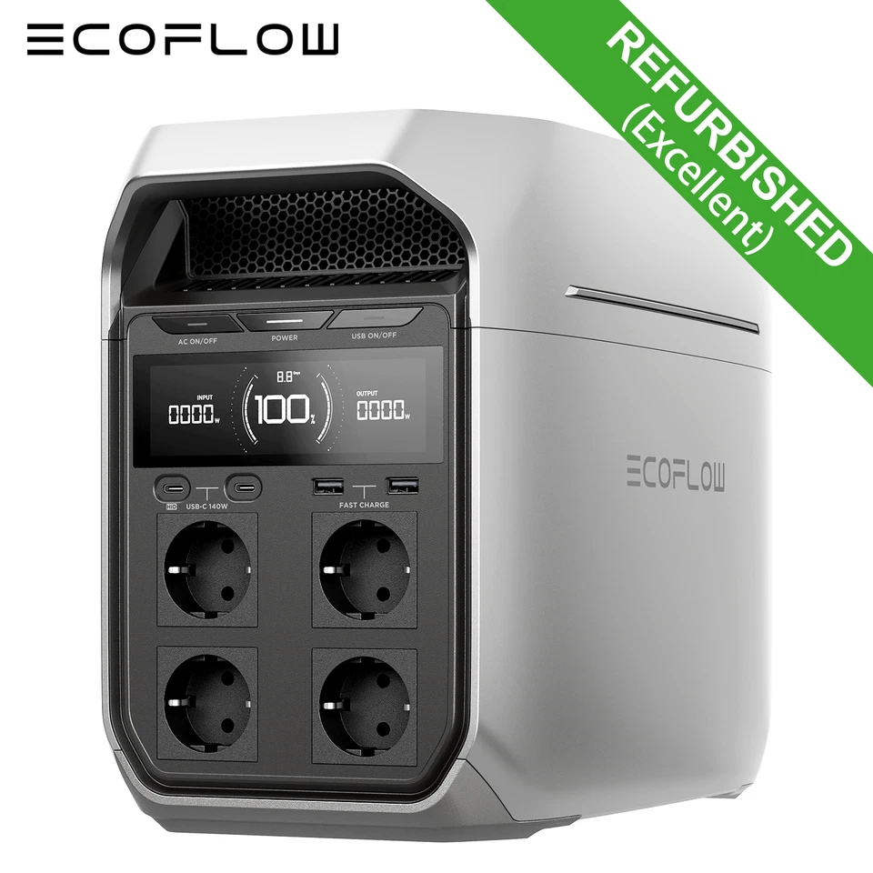 ECOFLOW Ricondizionato DELTA 3 Plus Centrale Elettrica Portatile 1024Wh LiFePO4