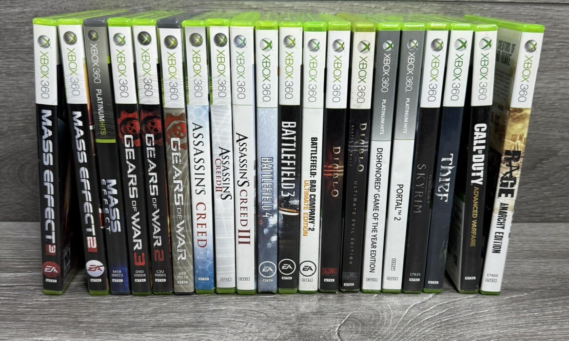Microsoft Xbox 360 Elite Console Bundle Lot Assassins Creed Battlefield