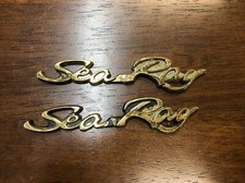 Painted Gold (plastic) Sea Ray Badge (X2) USED